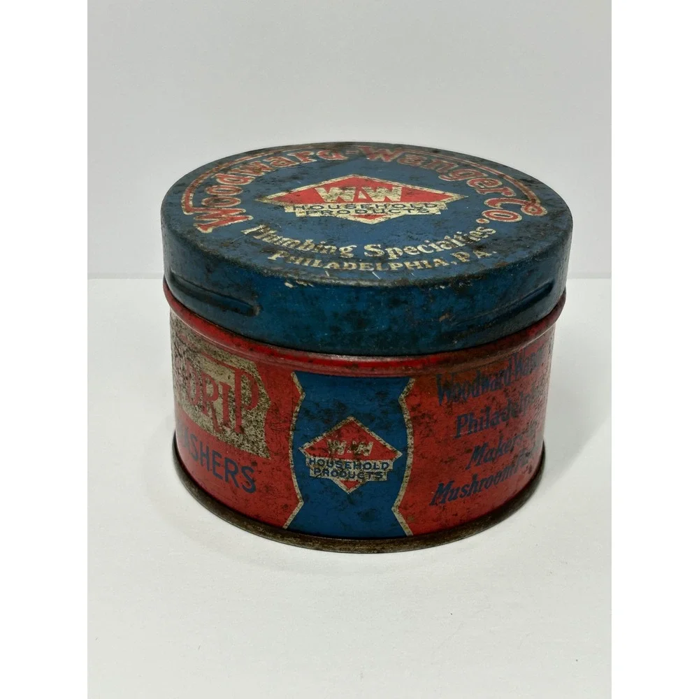 Vintage Woodward Wanger Never Drip Faucet Washers Tin Philadelphia PA‎ Advertise